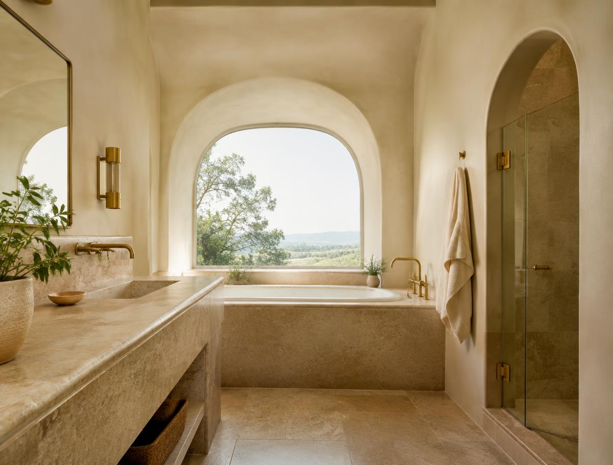 Baño travertino